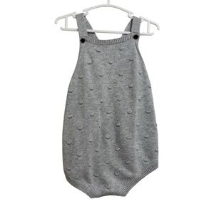 Janie and Jack Gray Knit One Piece Baby Pom Pom Sweater
Romper